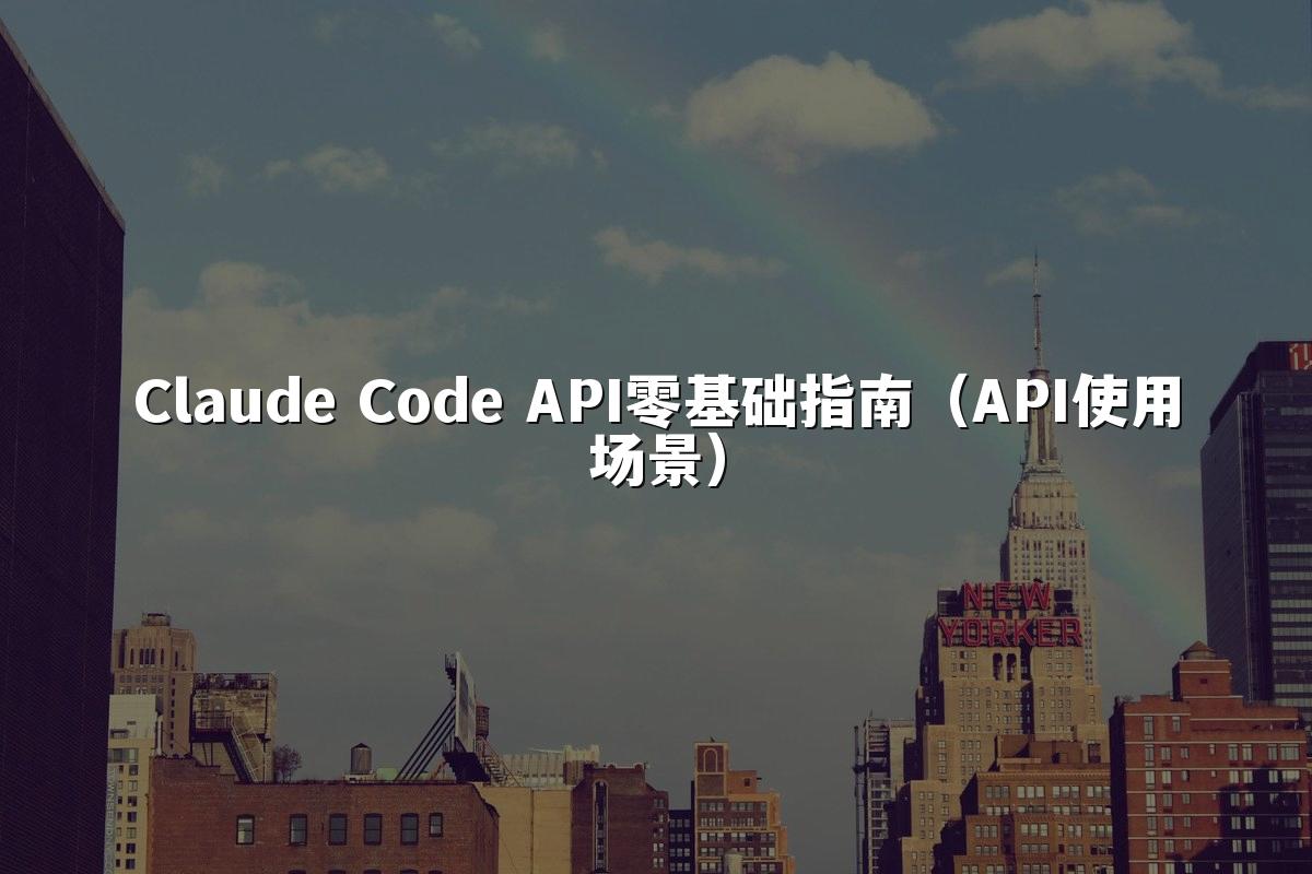 Claude Code API零基础指南(API使用场景)