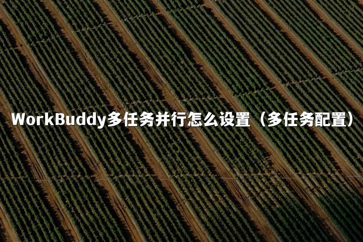 WorkBuddy多任务并行怎么设置（多任务配置）