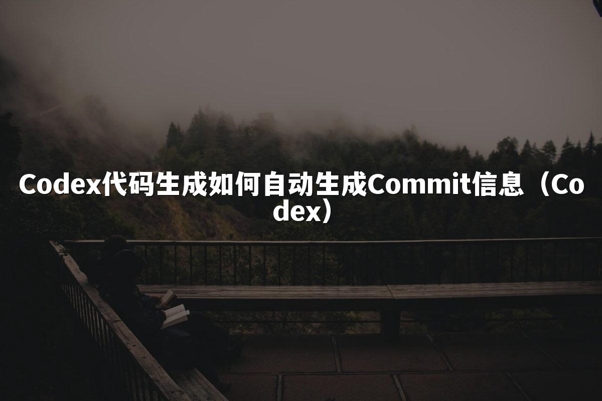 Codex代码生成如何自动生成Commit信息(Codex)