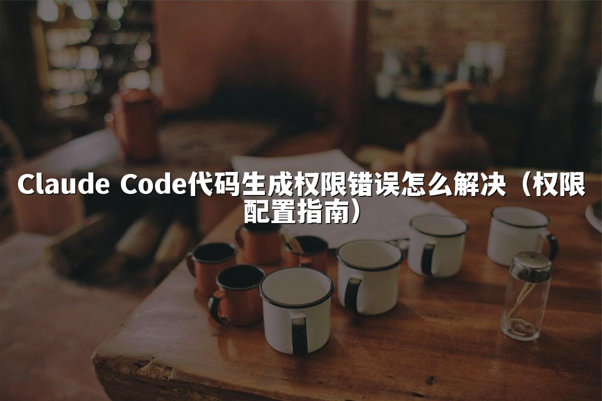Claude Code代码生成权限错误怎么解决（权限配置指南）