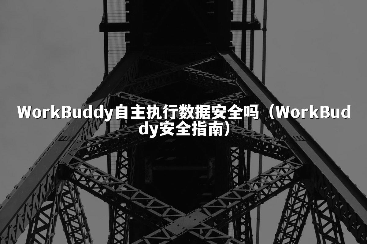 WorkBuddy自主执行数据安全吗(WorkBuddy安全指南)