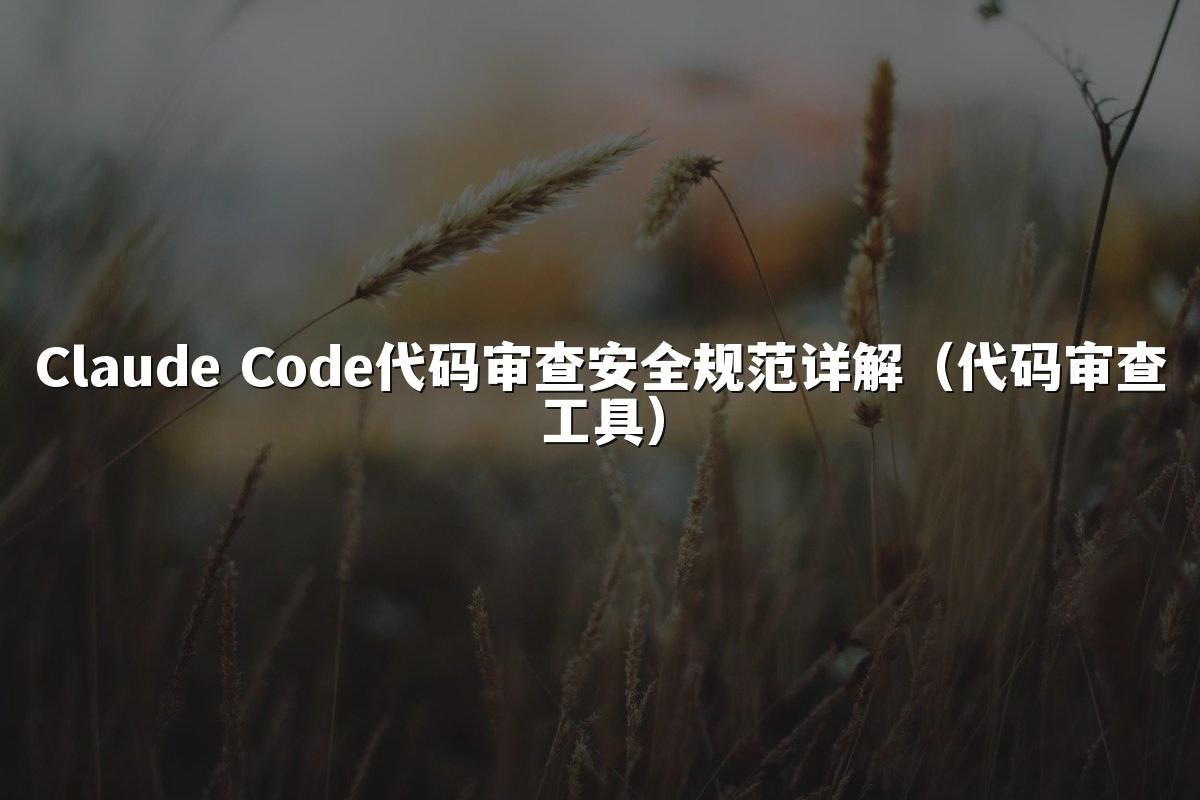 Claude Code代码审查安全规范详解(代码审查工具)