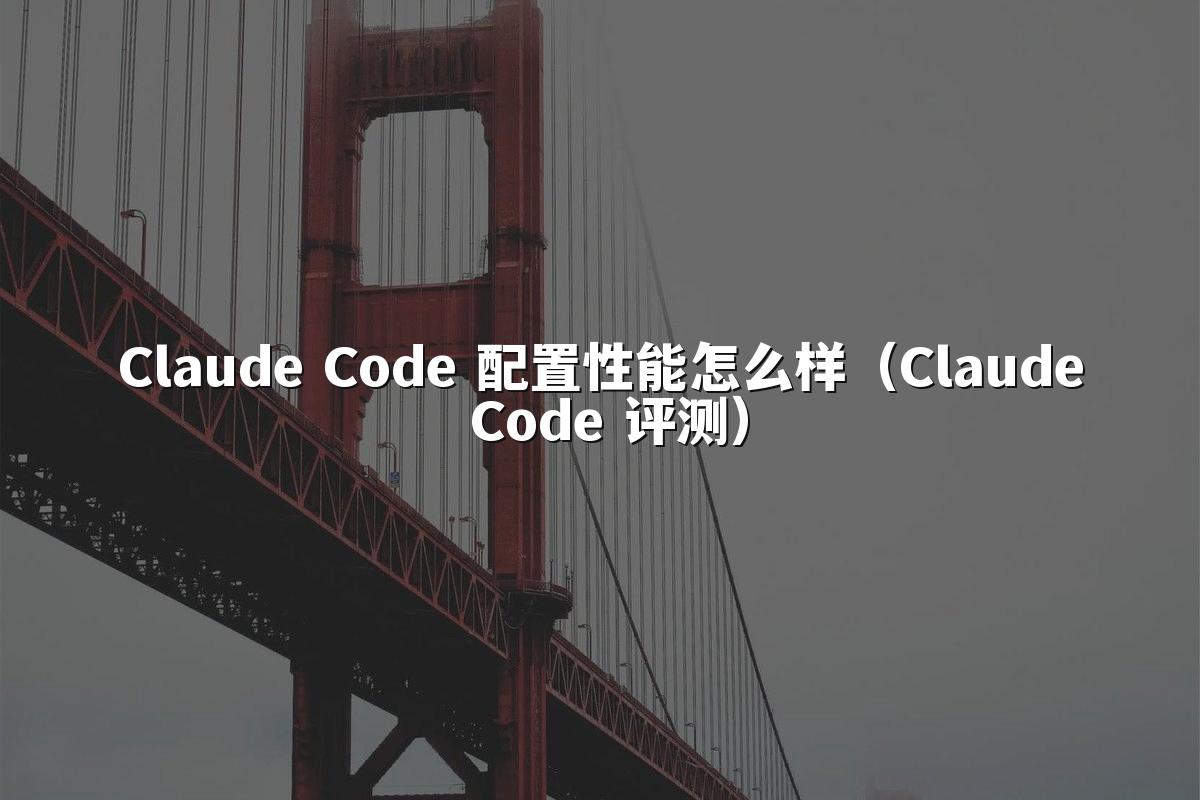 Claude Code 配置性能怎么样（Claude Code 评测）