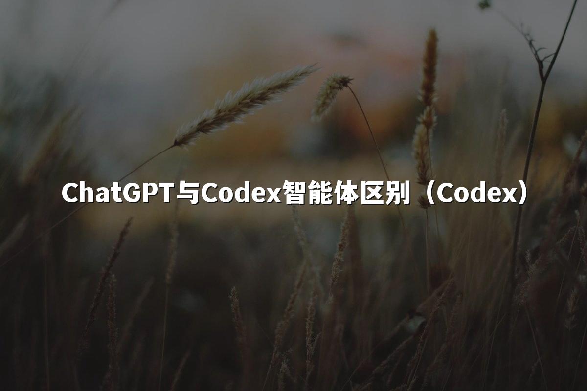ChatGPT与Codex智能体区别(Codex)