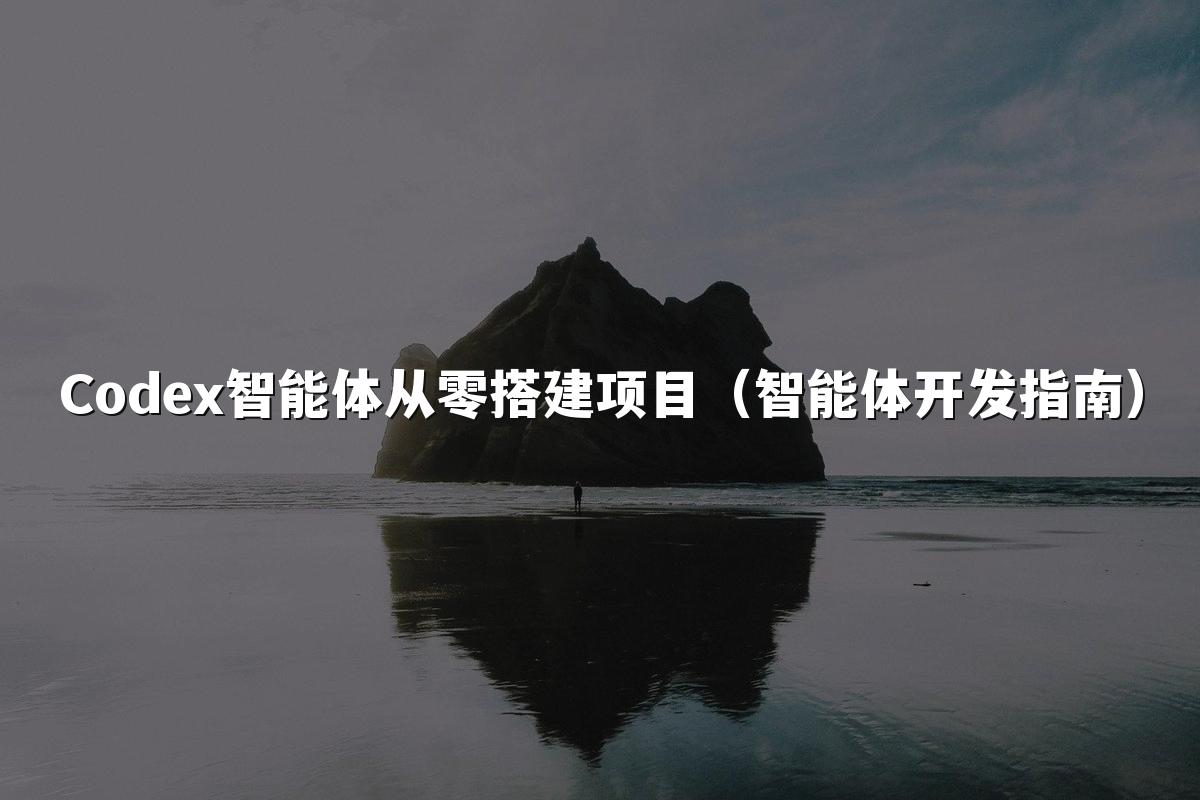 Codex智能体从零搭建项目（智能体开发指南）
