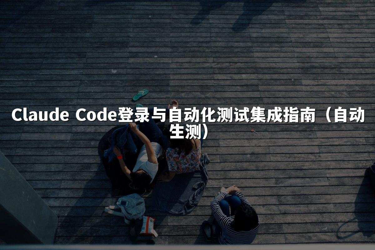 Claude Code登录与自动化测试集成指南（自动生测）