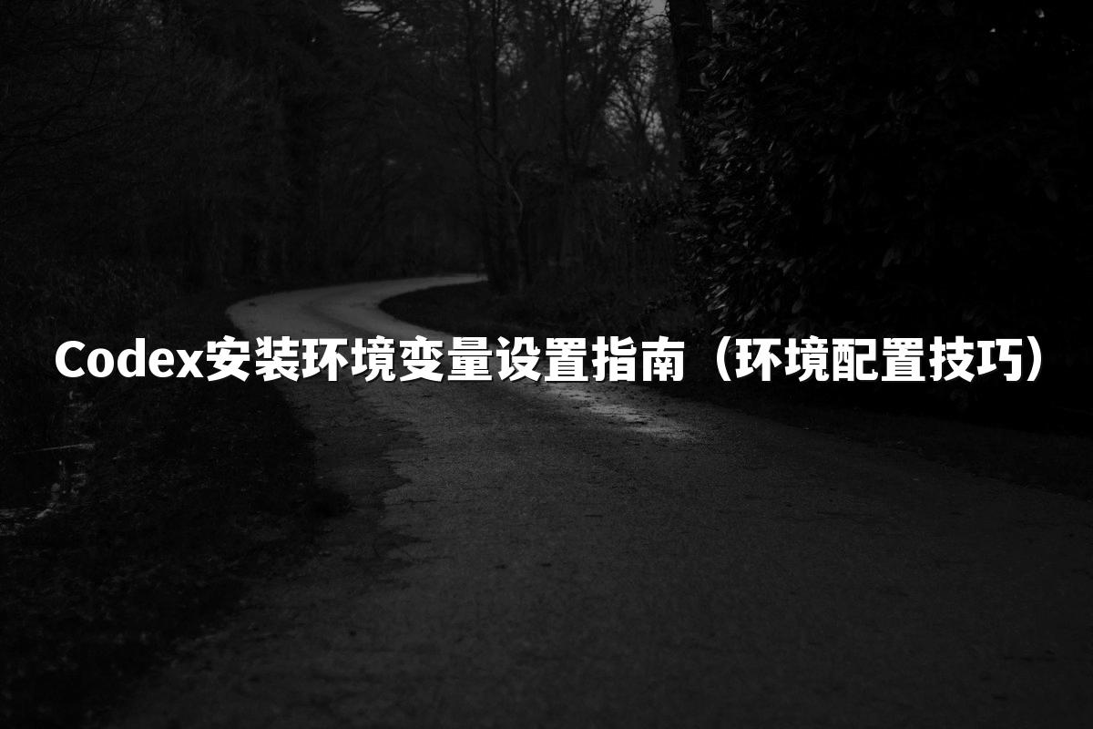 Codex安装环境变量设置指南（环境配置技巧）