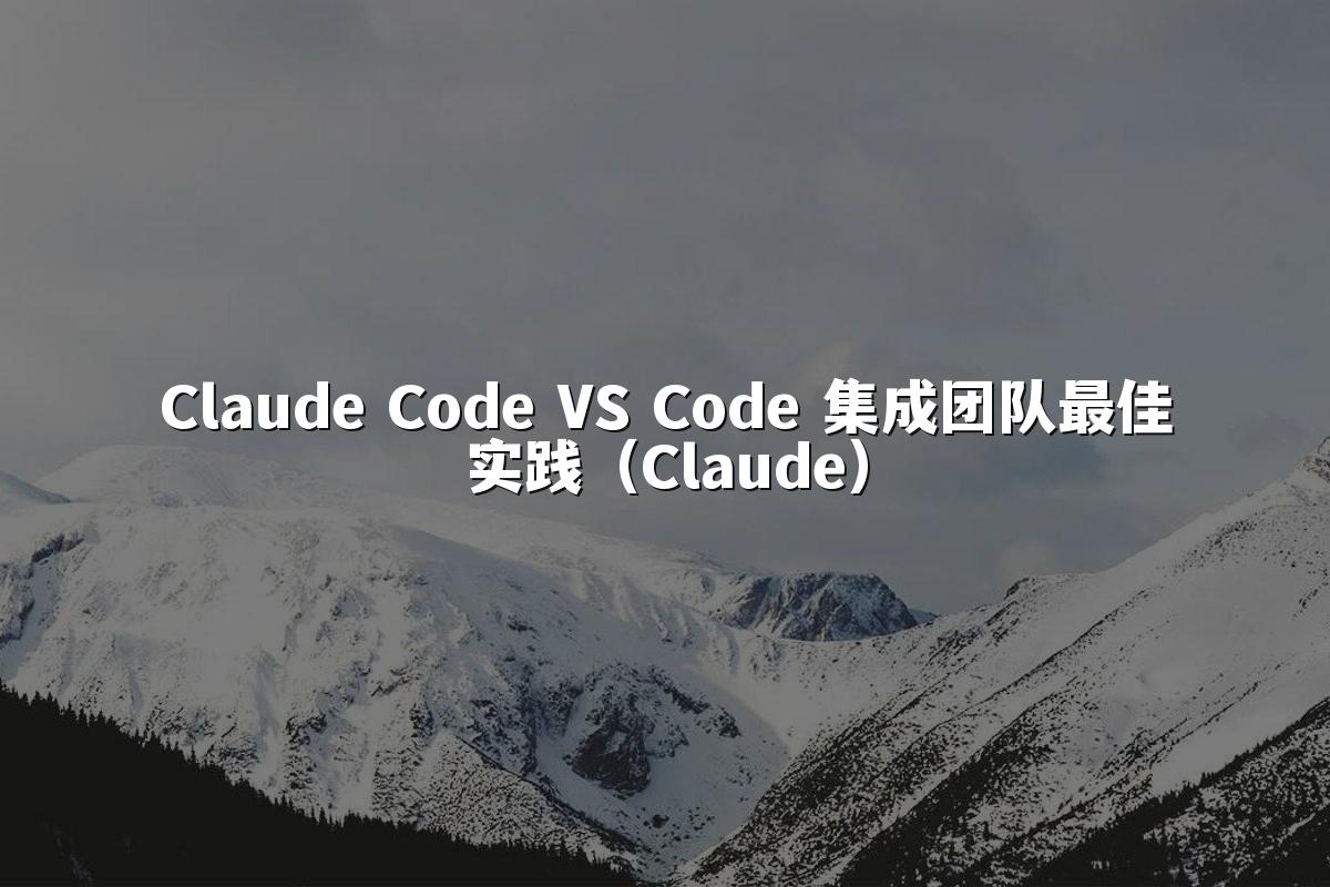 Claude Code VS Code 集成团队最佳实践（Claude）