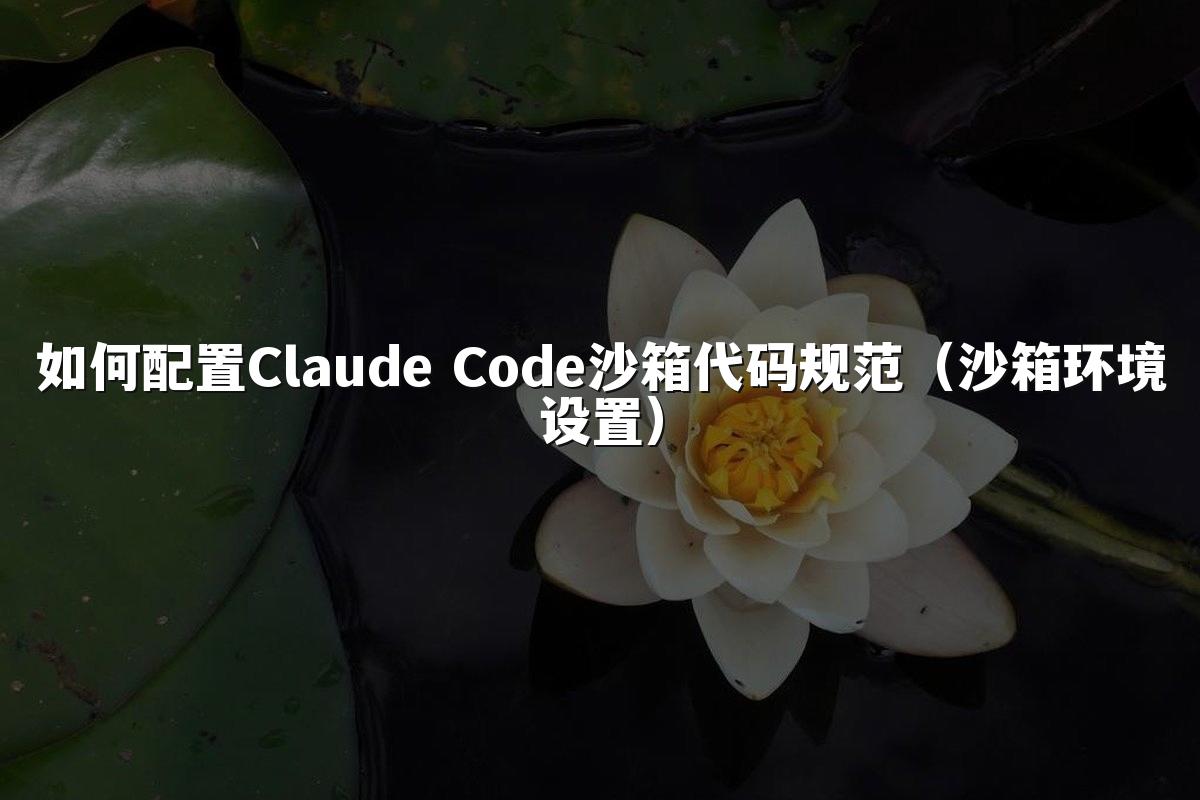 如何配置Claude Code沙箱代码规范（沙箱环境设置）