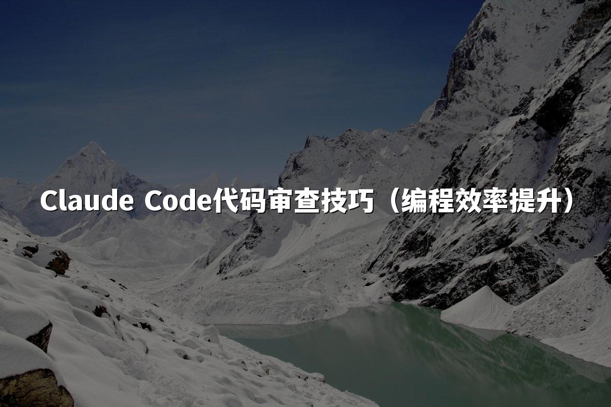 Claude Code代码审查技巧（编程效率提升）