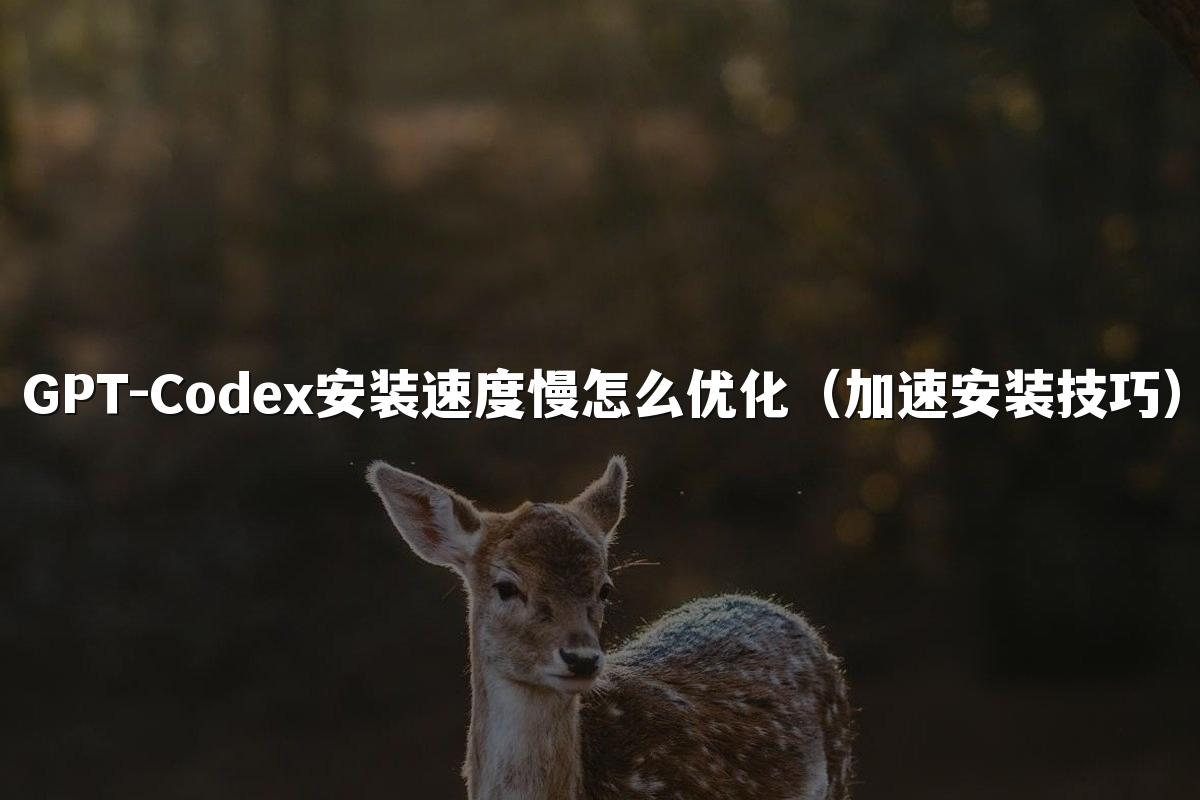 GPT-Codex安装速度慢怎么优化(加速安装技巧)