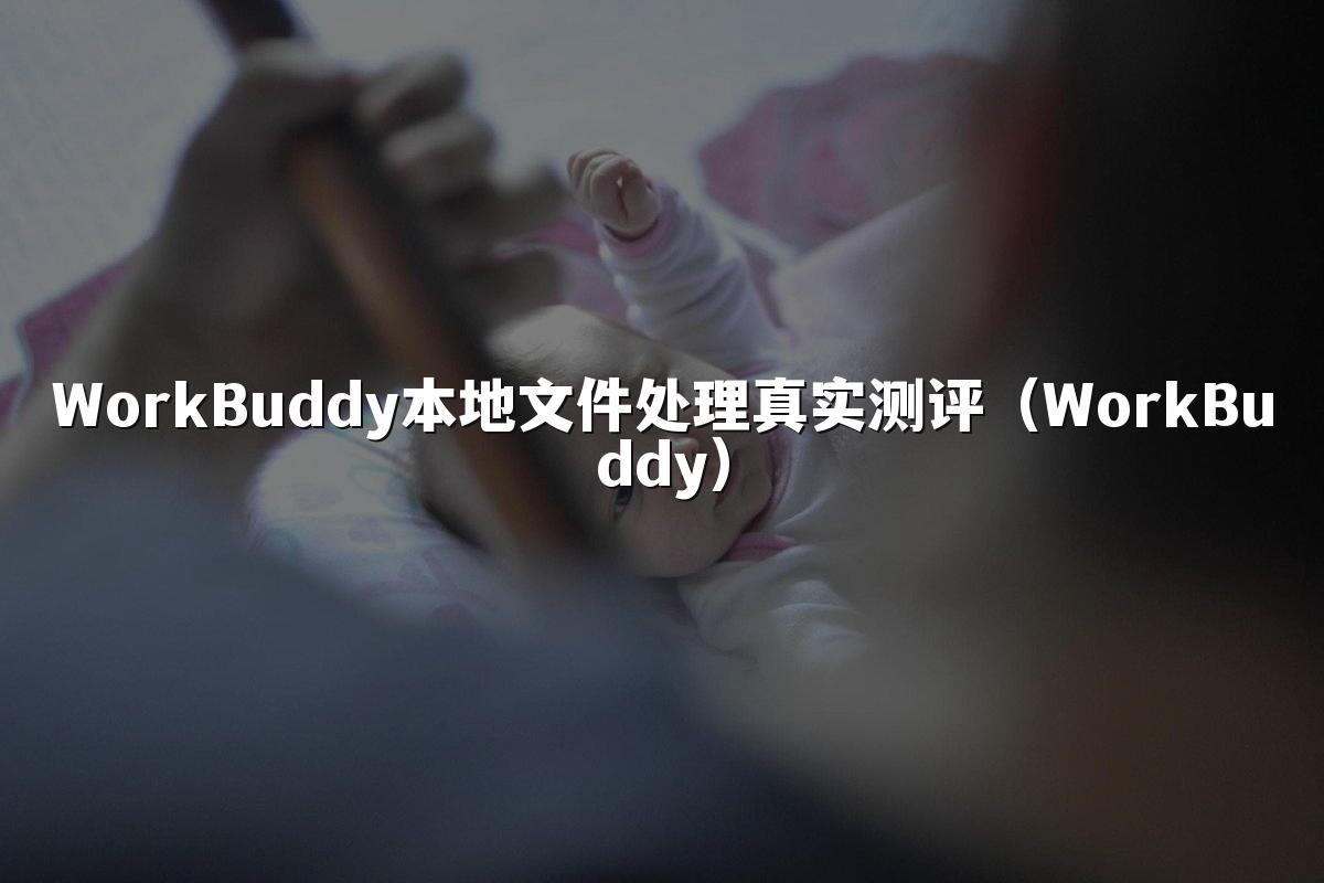 WorkBuddy本地文件处理真实测评(WorkBuddy)