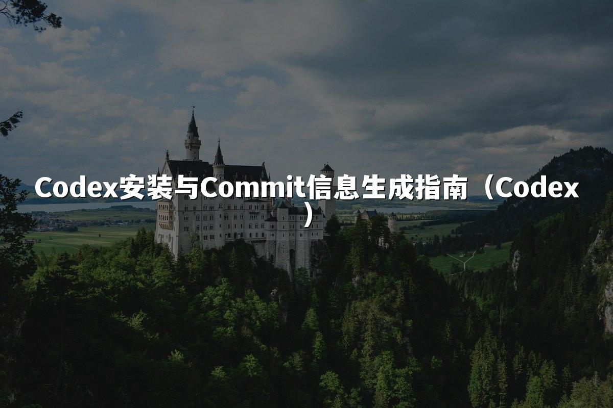 Codex安装与Commit信息生成指南（Codex）