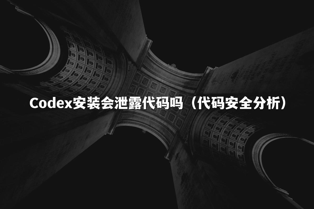 Codex安装会泄露代码吗（代码安全分析）