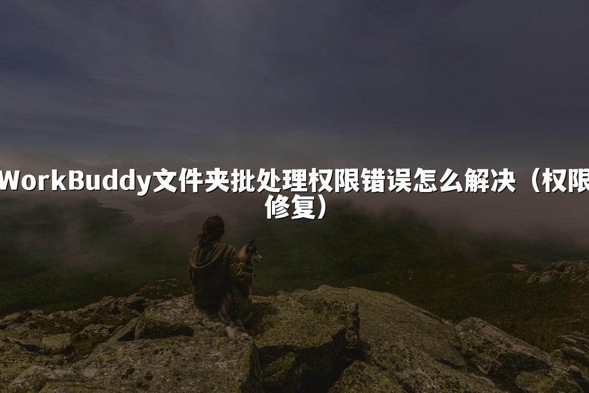 WorkBuddy文件夹批处理权限错误怎么解决(权限修复)