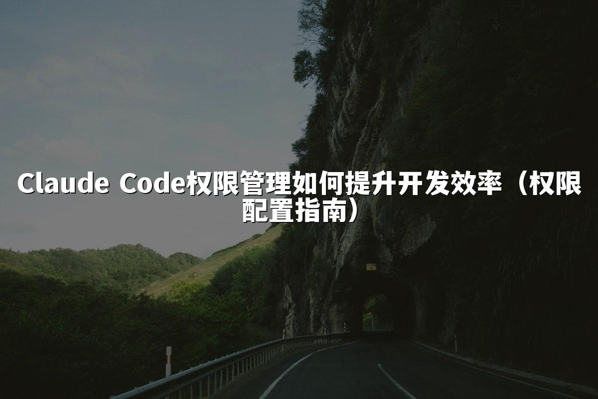 Claude Code权限管理如何提升开发效率(权限配置指南)