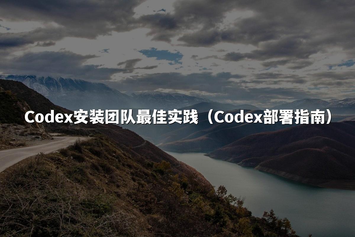 Codex安装团队最佳实践(Codex部署指南)