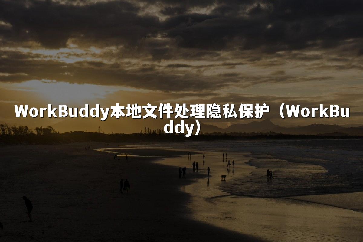 WorkBuddy本地文件处理隐私保护(WorkBuddy)