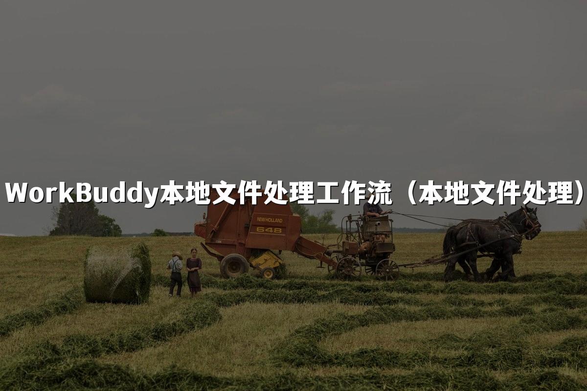 WorkBuddy本地文件处理工作流(本地文件处理)