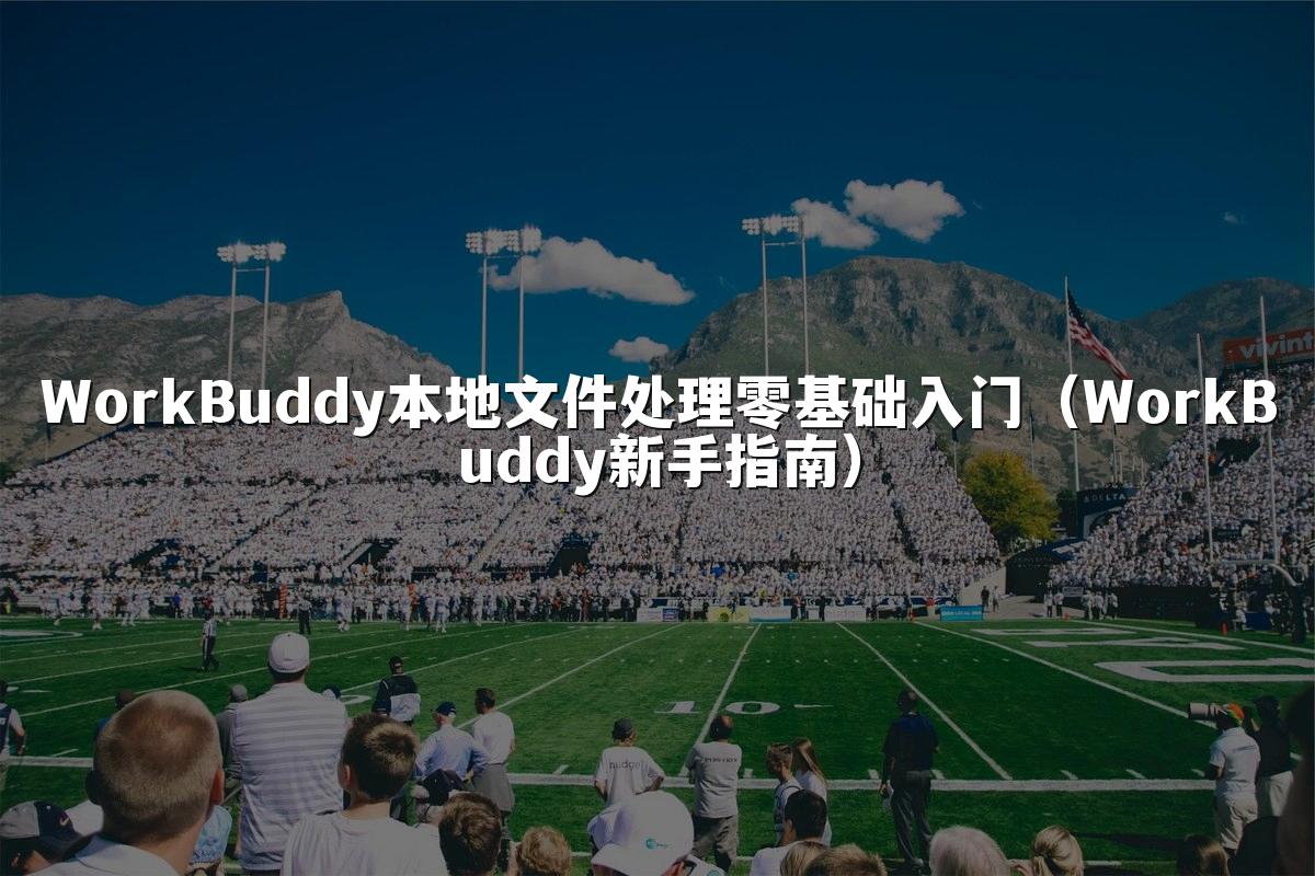 WorkBuddy本地文件处理零基础入门(WorkBuddy新手指南)