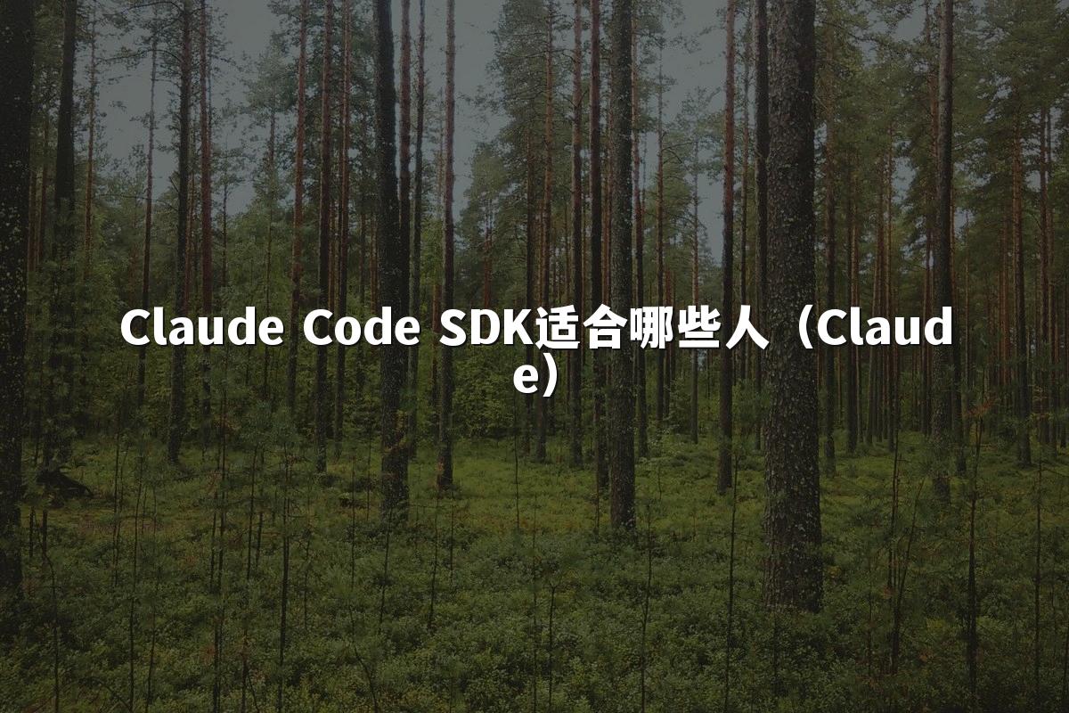 Claude Code SDK适合哪些人(Claude)