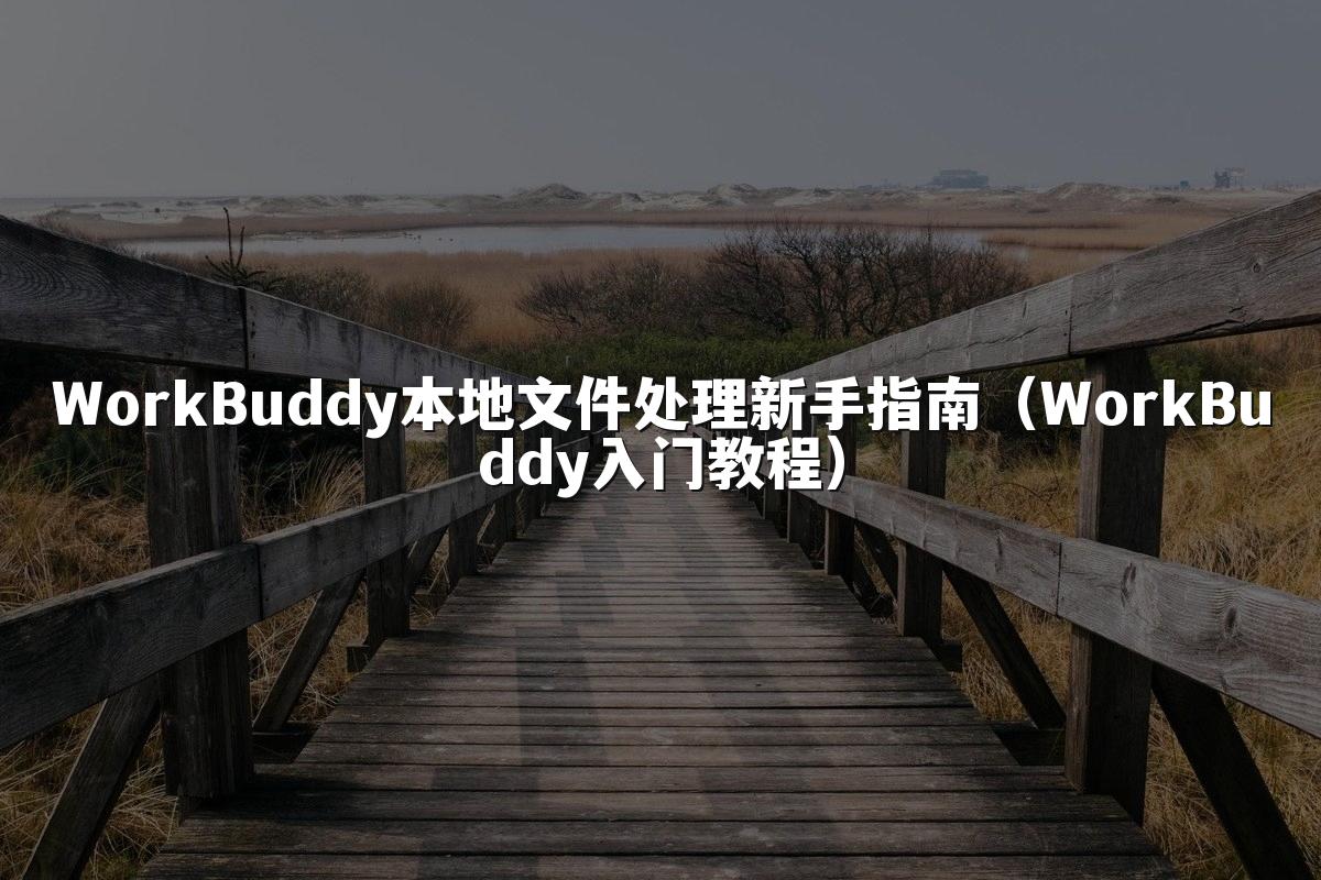 WorkBuddy本地文件处理新手指南(WorkBuddy入门教程)