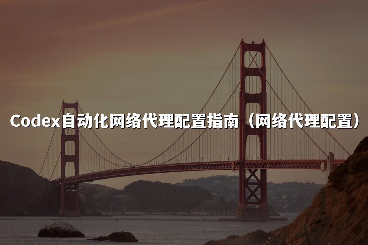 Codex自动化网络代理配置指南(网络代理配置)