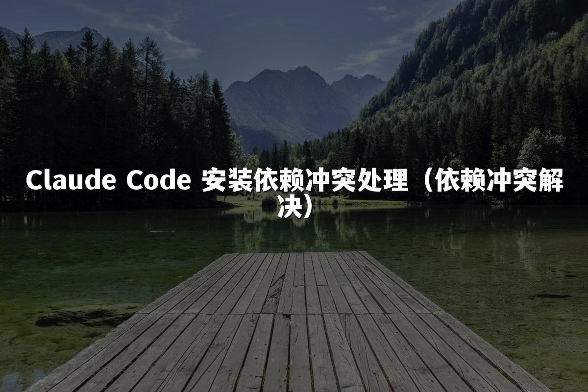 Claude Code 安装依赖冲突处理（依赖冲突解决）