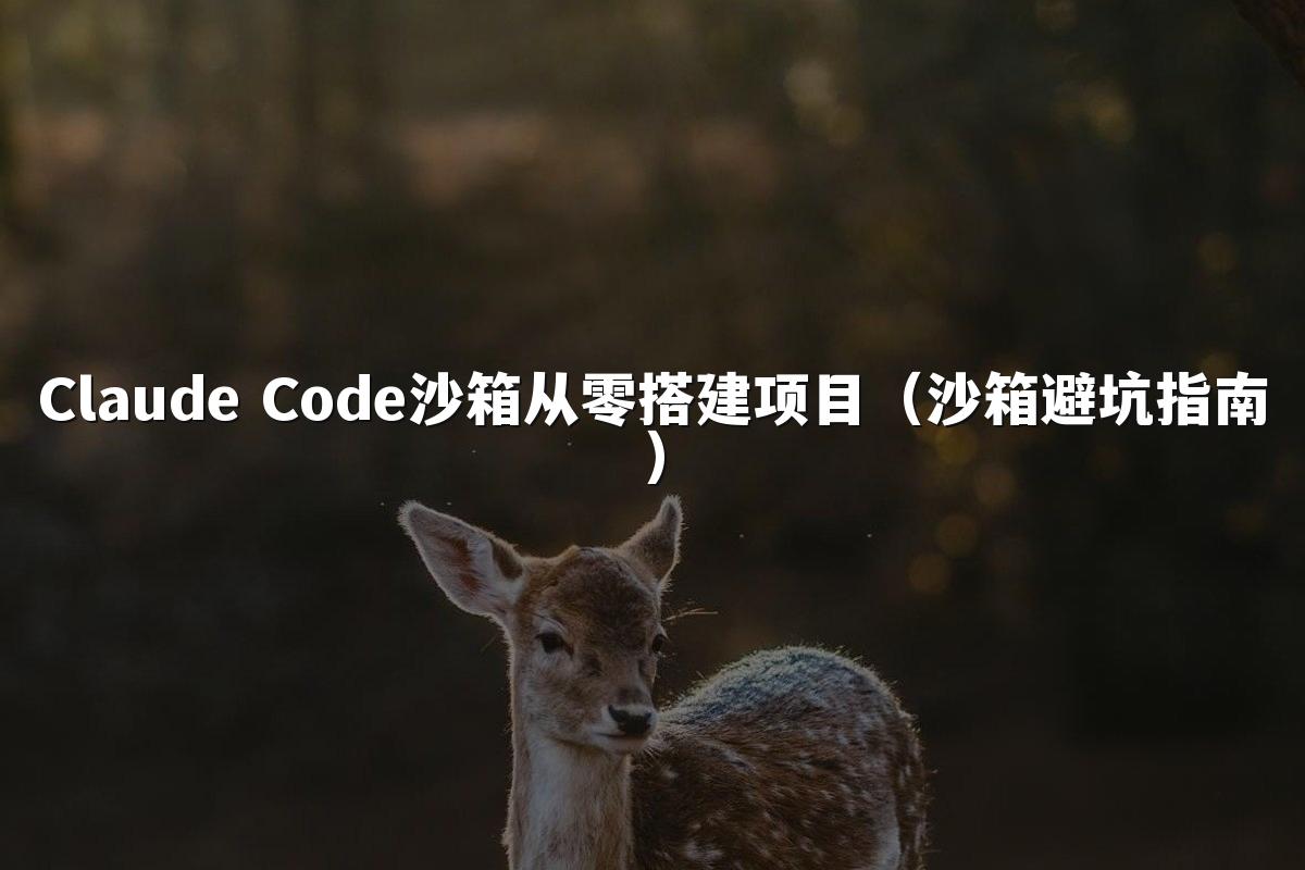 Claude Code沙箱从零搭建项目(沙箱避坑指南)