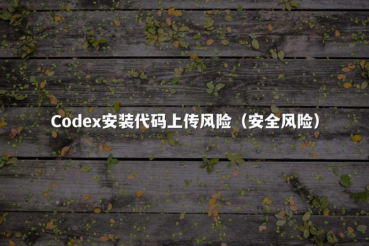 Codex安装代码上传风险(安全风险)