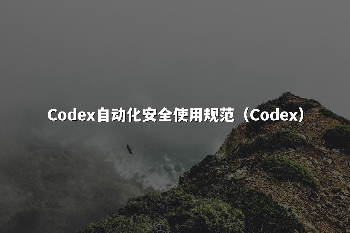 Codex自动化安全使用规范（Codex）