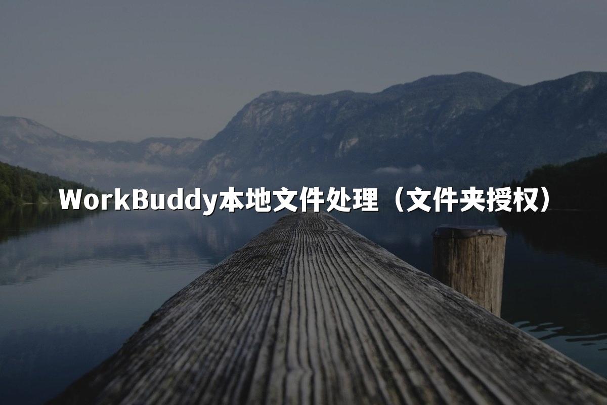 WorkBuddy本地文件处理(文件夹授权)