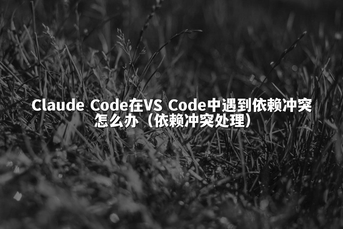 Claude Code在VS Code中遇到依赖冲突怎么办（依赖冲突处理）