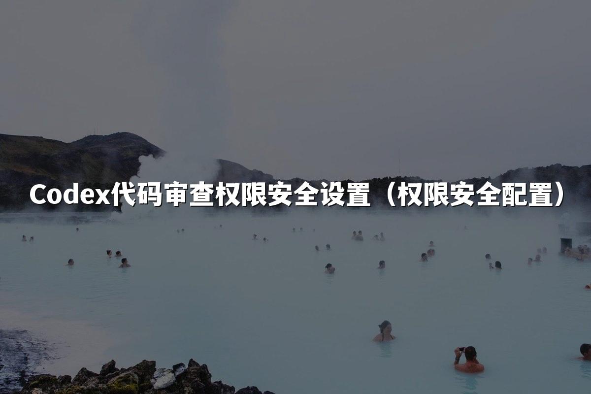 Codex代码审查权限安全设置(权限安全配置)