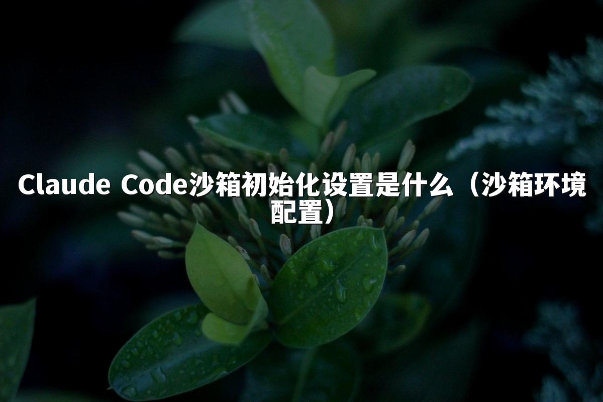 Claude Code沙箱初始化设置是什么（沙箱环境配置）