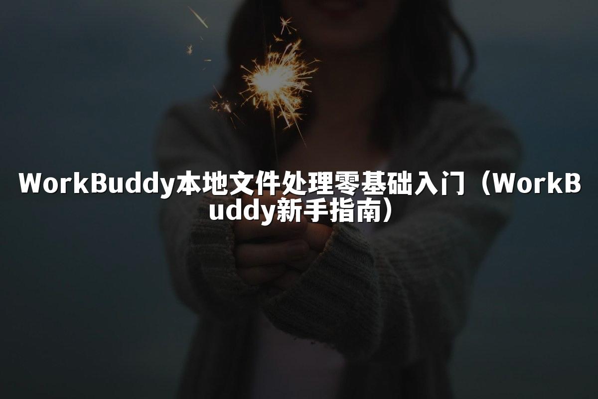 WorkBuddy本地文件处理零基础入门(WorkBuddy新手指南)