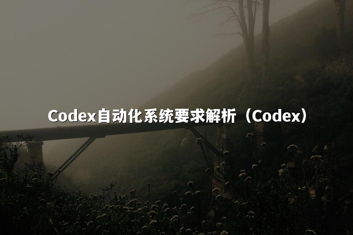 Codex自动化系统要求解析（Codex）