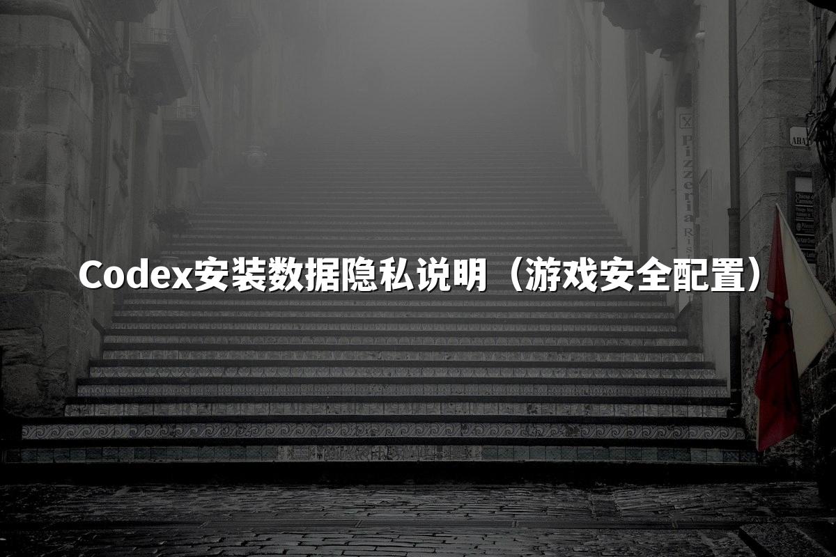 Codex安装数据隐私说明（游戏安全配置）