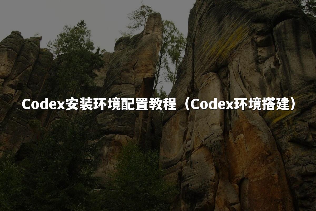Codex安装环境配置教程(Codex环境搭建)