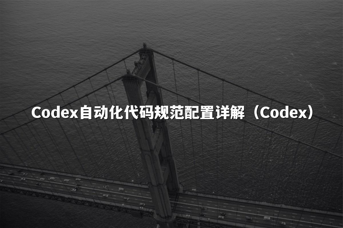 Codex自动化代码规范配置详解（Codex）