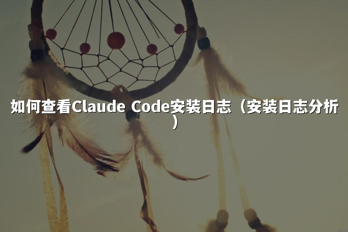 如何查看Claude Code安装日志（安装日志分析）
