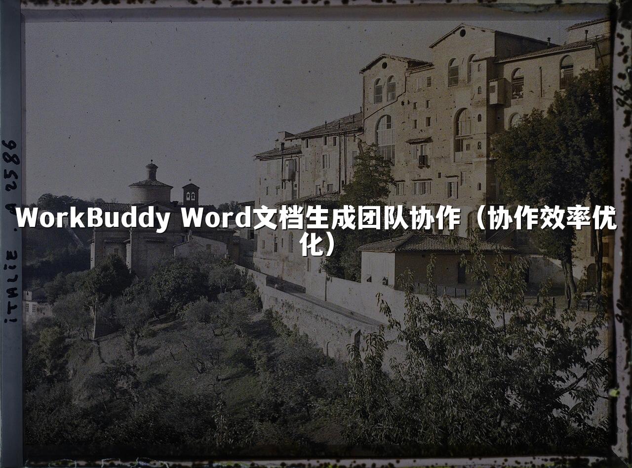 WorkBuddy Word文档生成团队协作（协作效率优化）