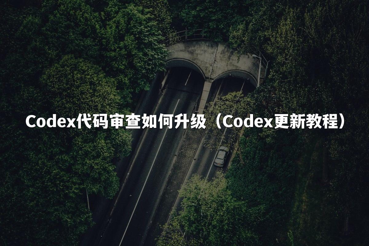 Codex代码审查如何升级(Codex更新教程)