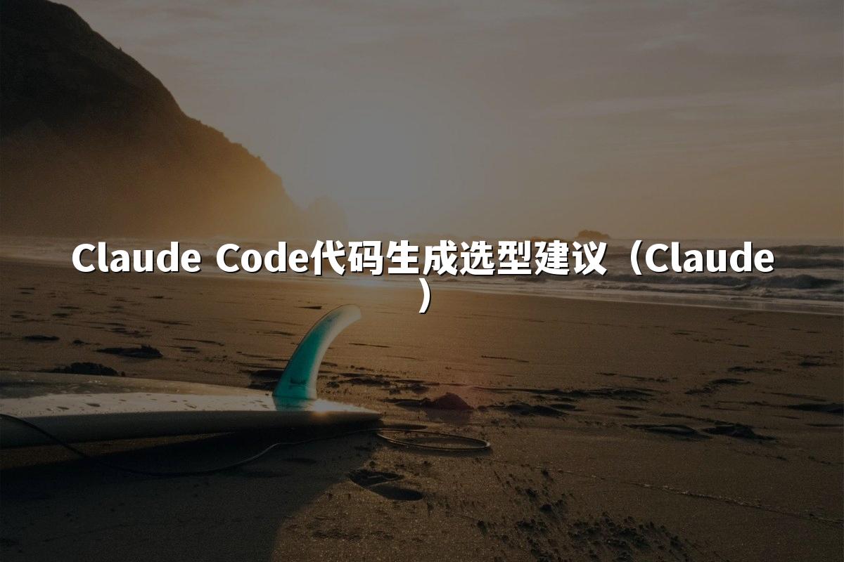 Claude Code代码生成选型建议（Claude）