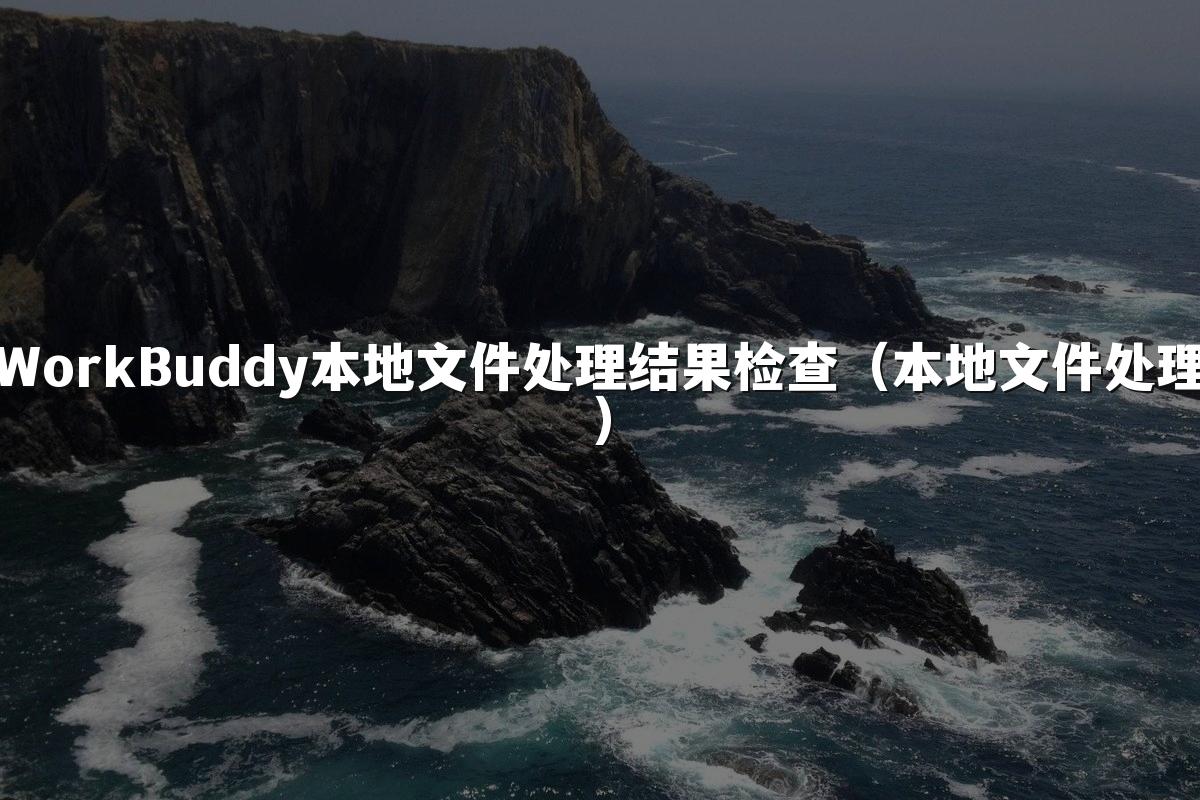 WorkBuddy本地文件处理结果检查(本地文件处理)