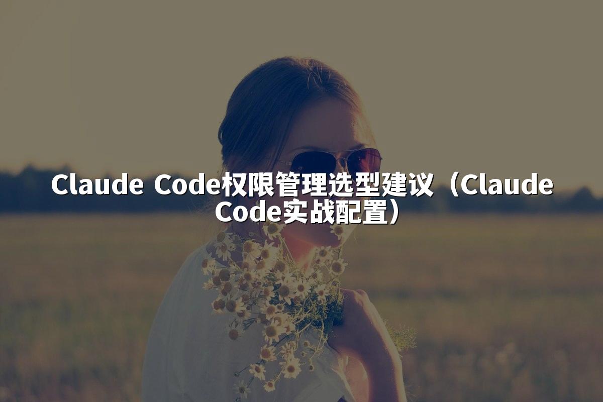 Claude Code权限管理选型建议（Claude Code实战配置）
