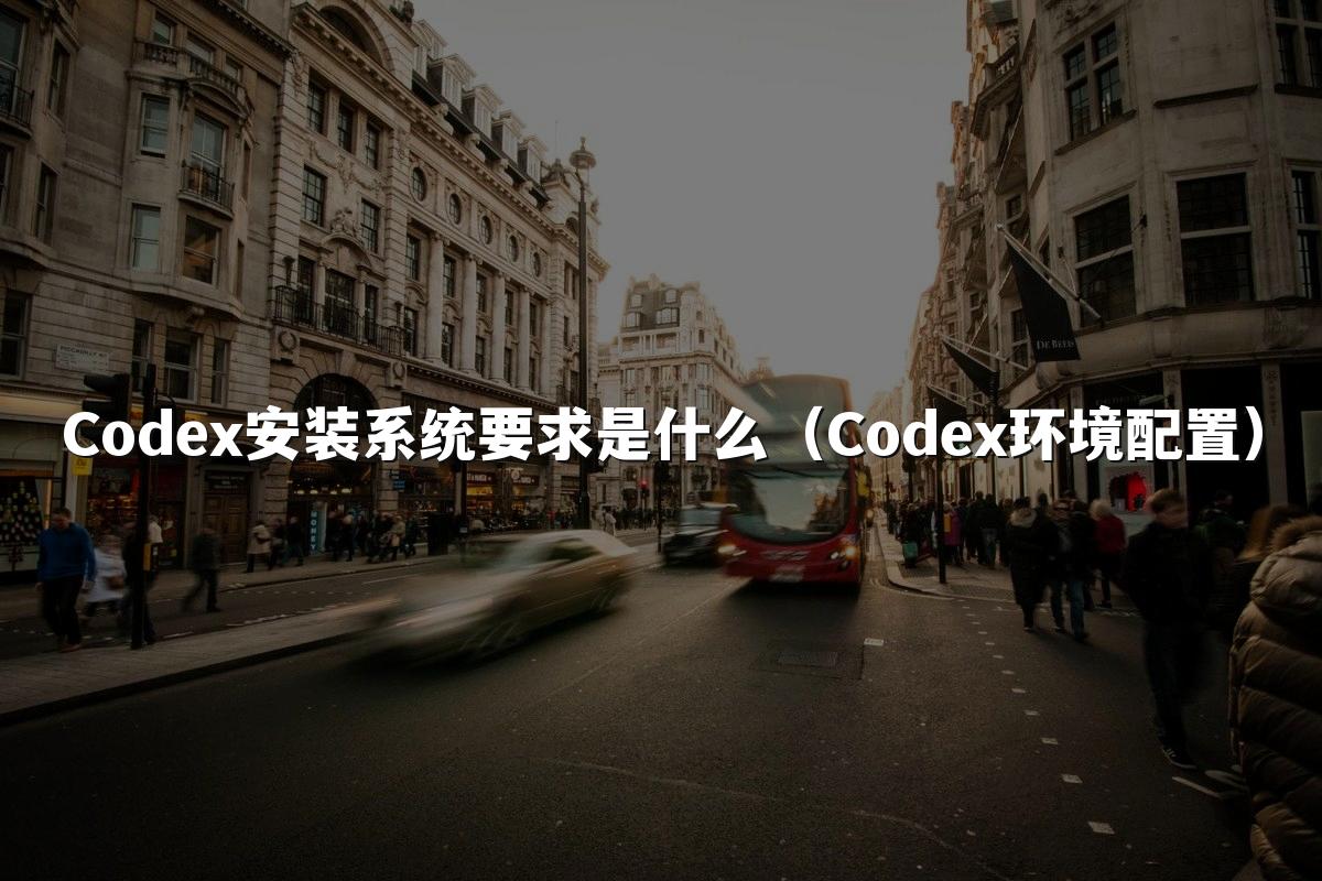 Codex安装系统要求是什么（Codex环境配置）