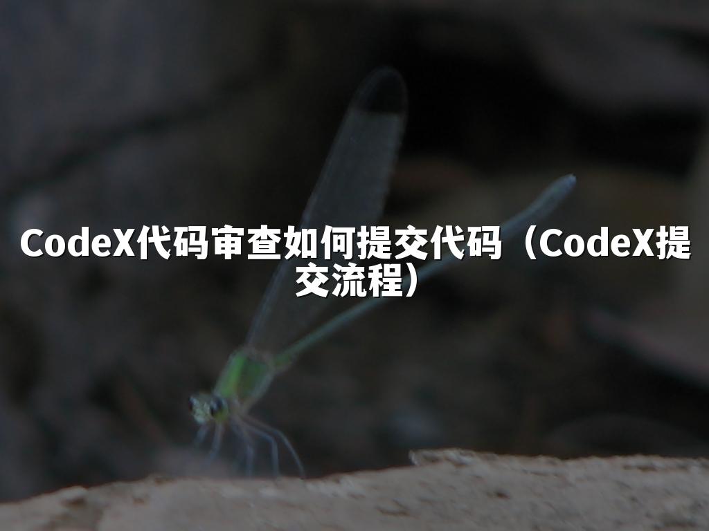 CodeX代码审查如何提交代码(CodeX提交流程)