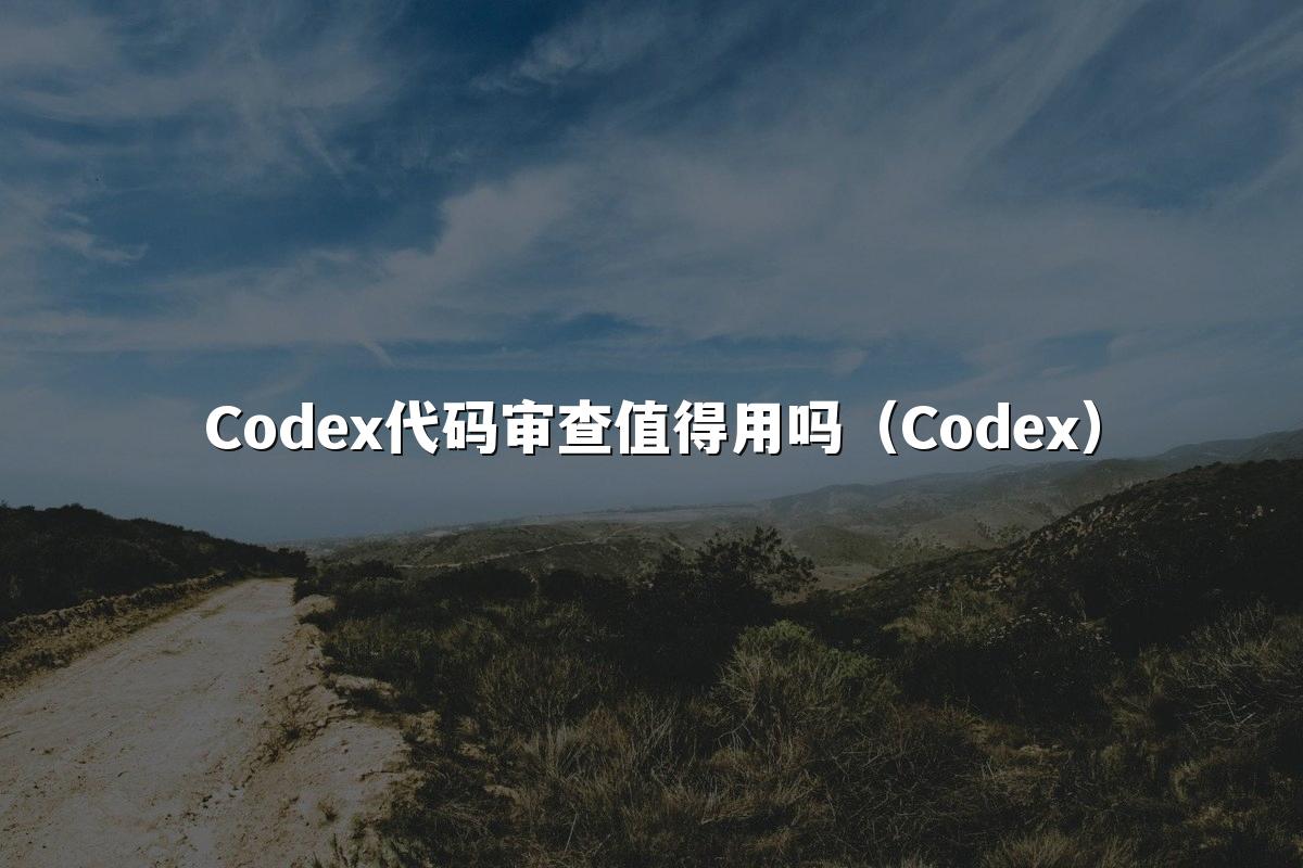 Codex代码审查值得用吗(Codex)