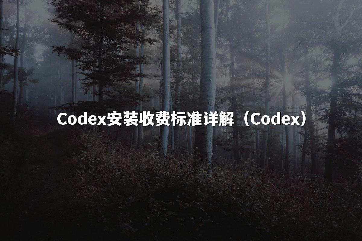 Codex安装收费标准详解(Codex)